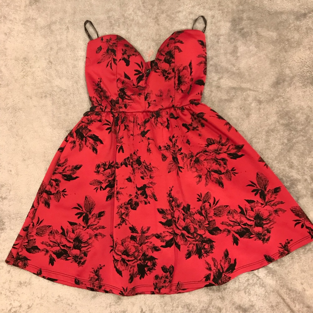 Beautiful red and black dress